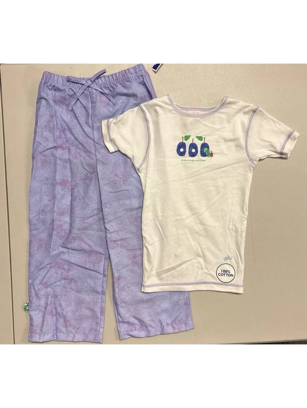 NWT Vintage Carter’s Eric Carle Very Hungry Caterpillar 2 Pajama Sets Size 6